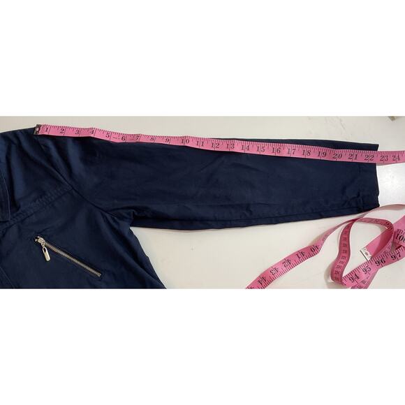 New Graff by Um Women’s Navy Cotton Twill Jacket Small - Picture 5 of 7